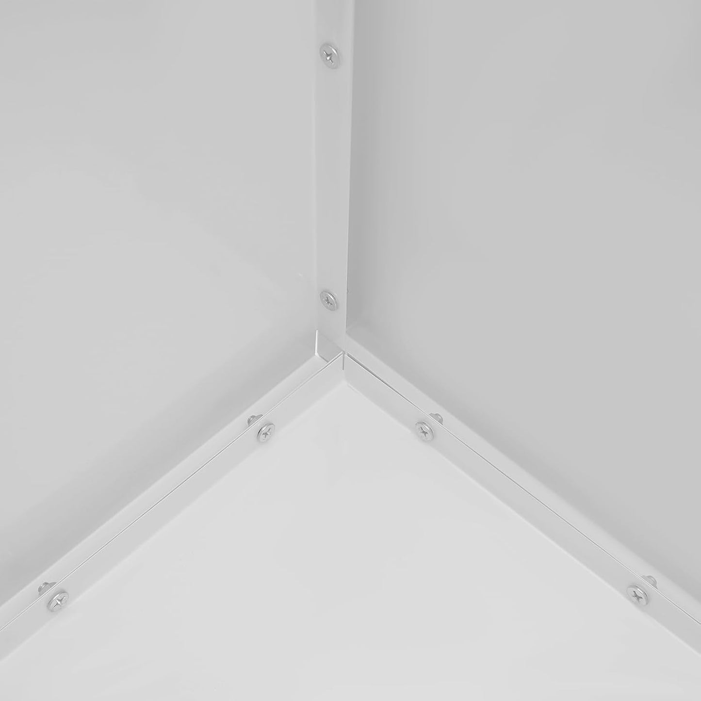 24" L x24 W x24 H Metal Flower Boxes Planter Boxes Outdoor Raised Garden Bed Indoor Outdoor Planting Bed White Square Planter Box for Patios Lawn Yard Decor Storage