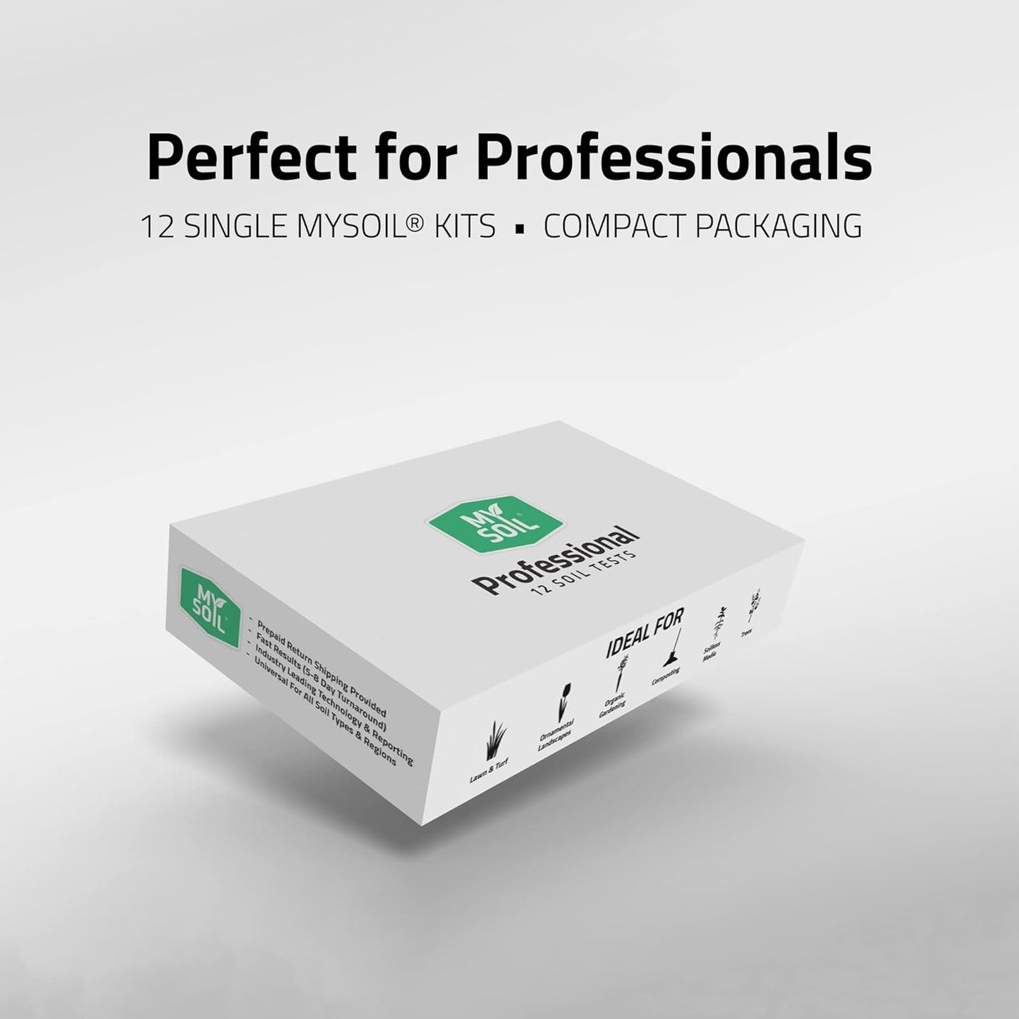 MySoil Soil Test Kit 12 Pack, Grow The Best Lawn & Garden, Complete & Accurate Nutrient and pH Analysis with Recommendations Tailored to Your Soil and Plant Needs