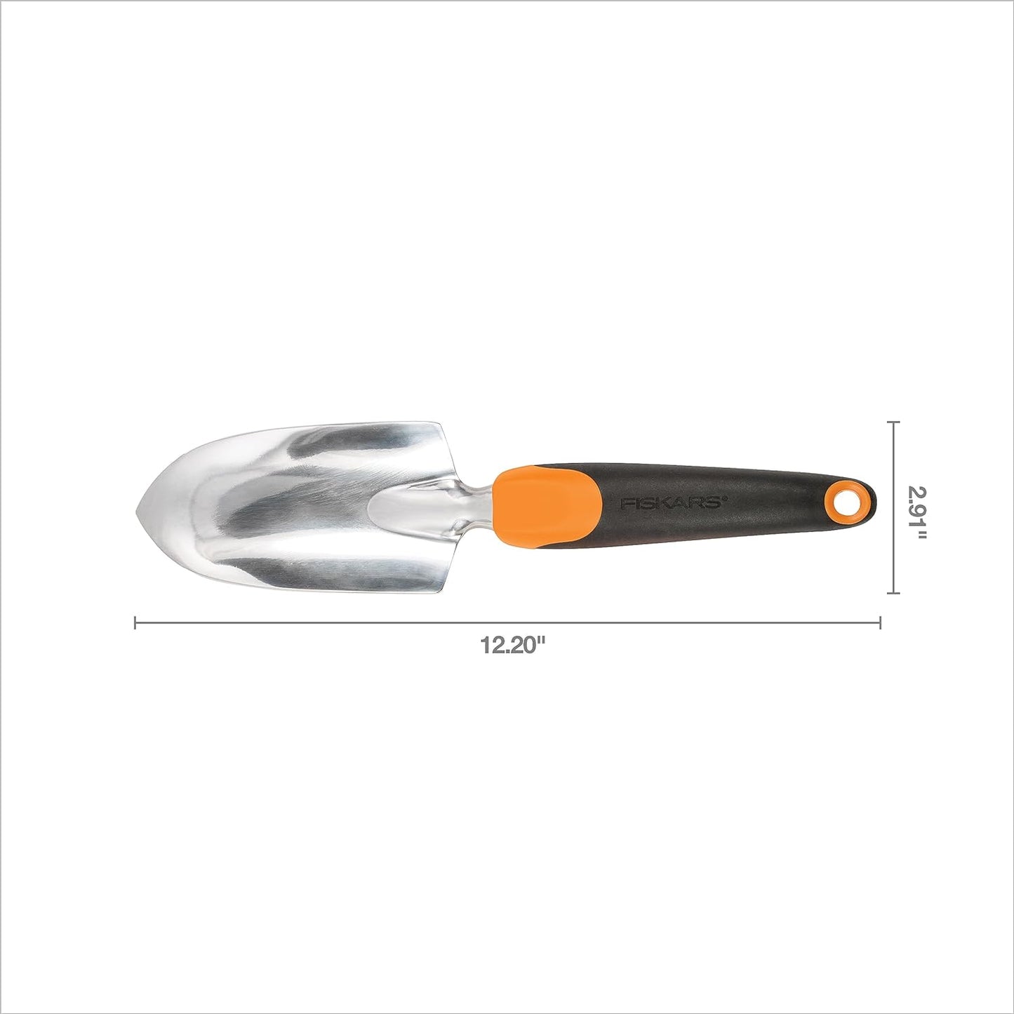 Fiskars Ergo Garden Trowel for Digging and Planting, Heavy Duty Gardening Hand Tool with Hanging Hole