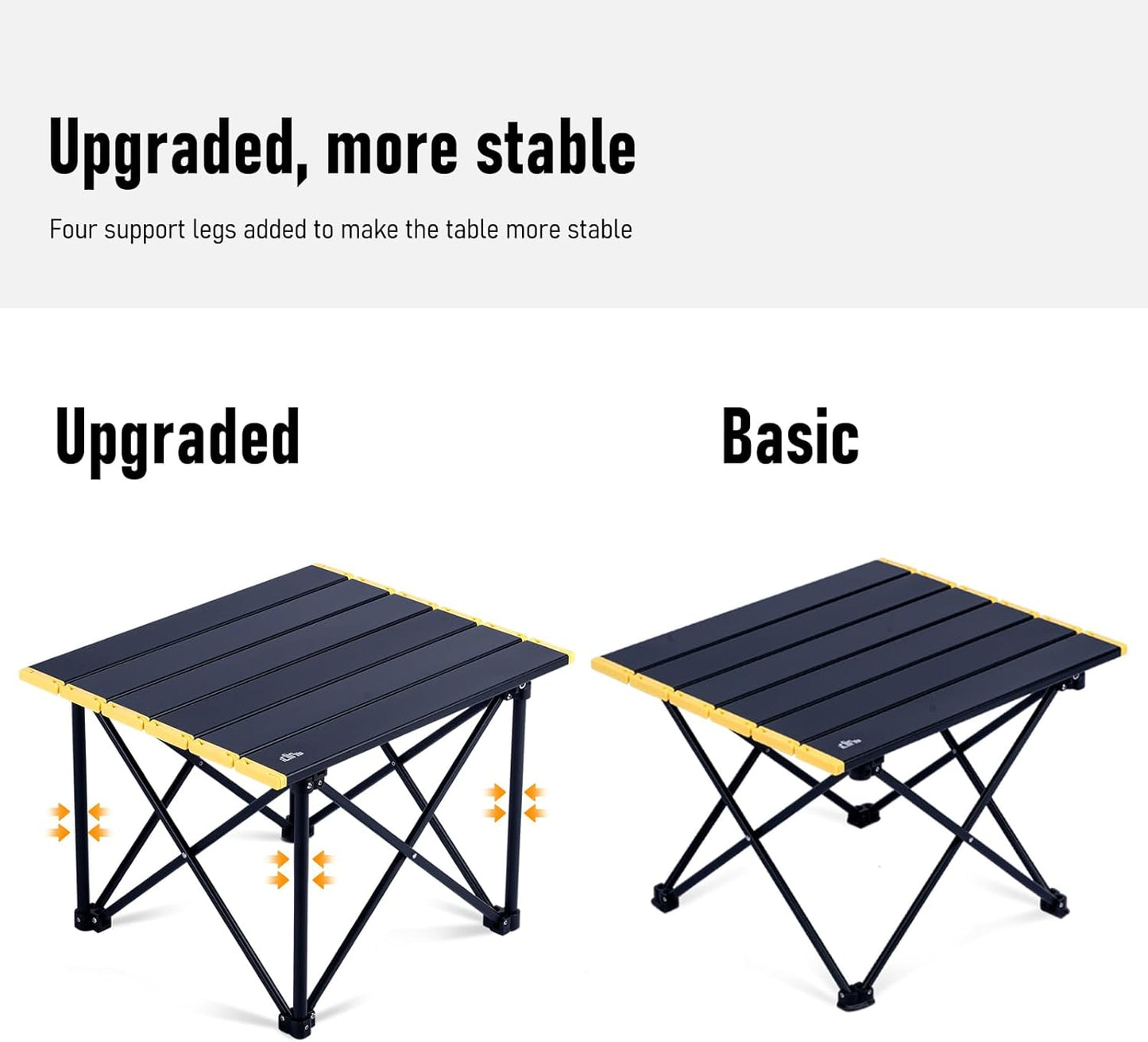 iClimb Ultralight Compact Camping Folding Table with Carry Bag (Reinforced Nature - L)