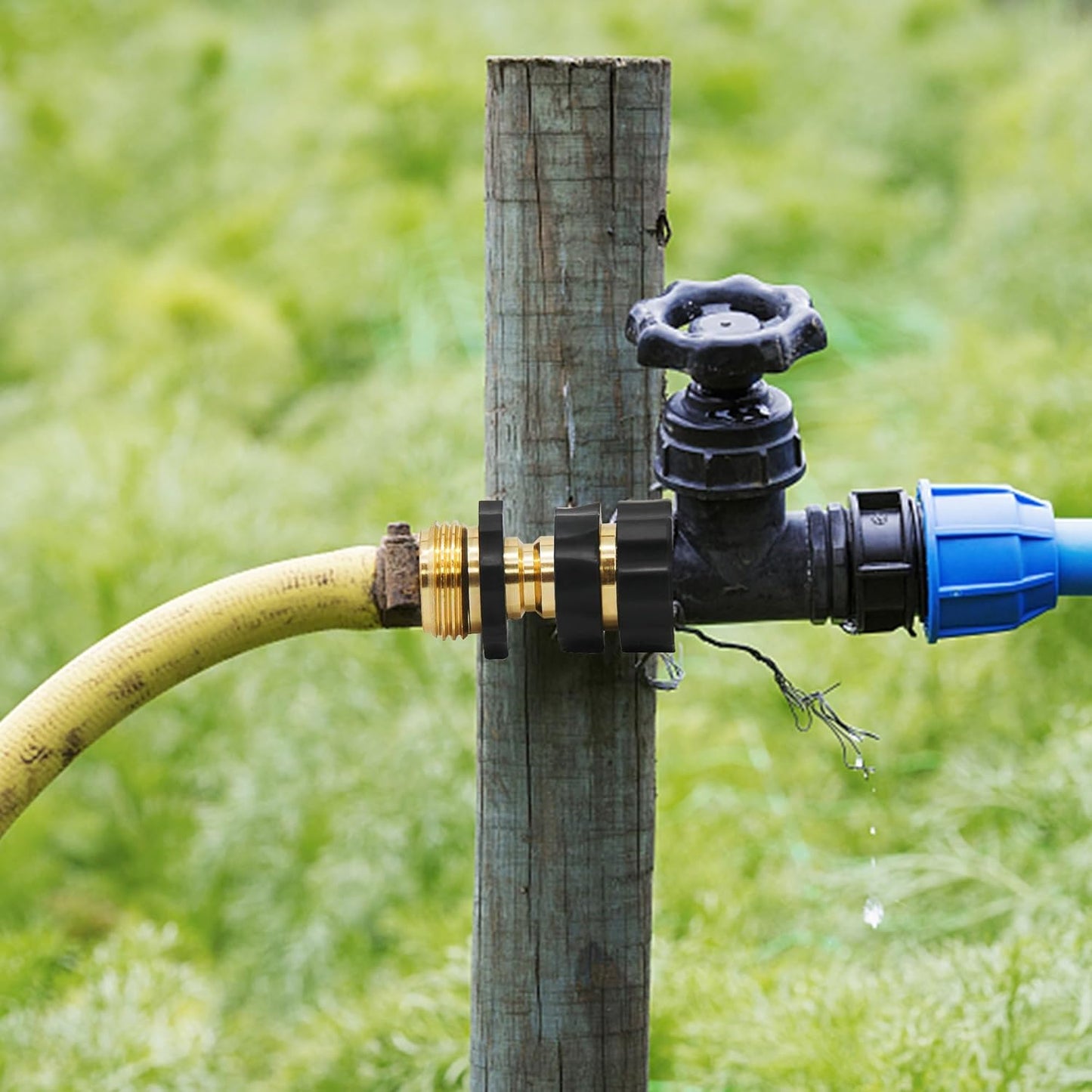 3/4 Inch Garden Hose Quick Connector Fittings, Easy Connector Fitting, Male and Female Set, (6)