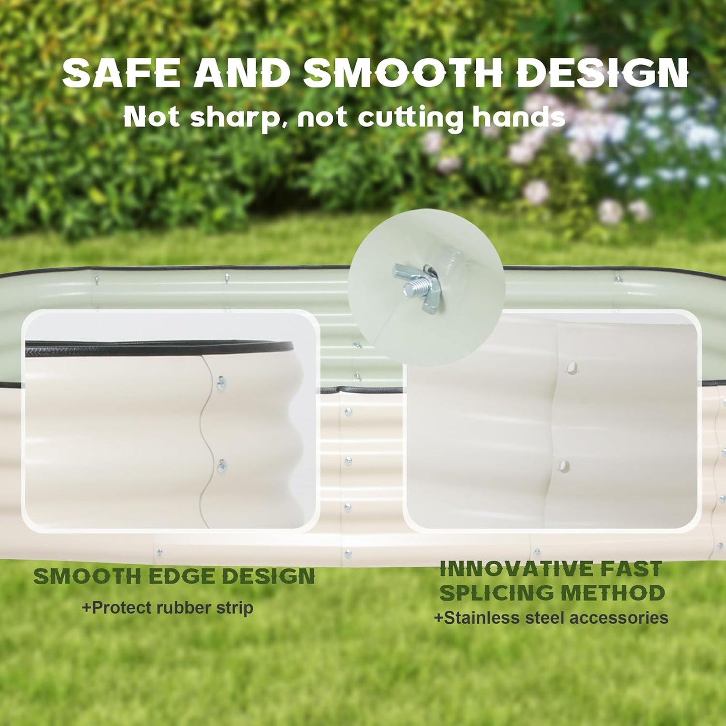 Galvanized Raised Garden Bed Kit Outdoor Metal Garden Planter Box for Backyard Gardening, Planting Vegetables, and Patio (70.8"x35.4"x11.8")