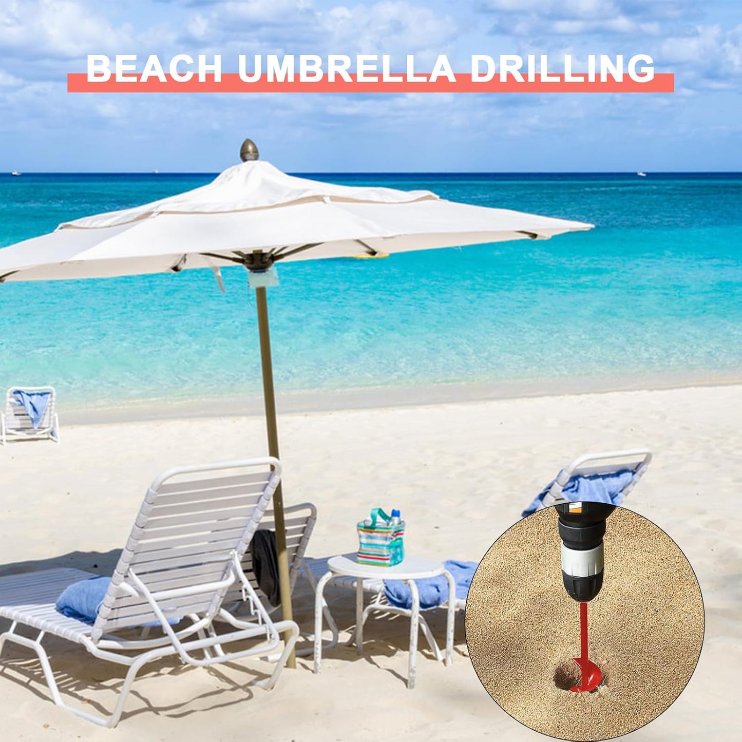 SYITCUN Auger Drill Bit for Planting - 4" X 12" Heavy-Duty Garden Auger Spiral Drill Bit - Bulb Planter Tool & Auger Post Hole Digger - 3/8" Hex Drive Drill