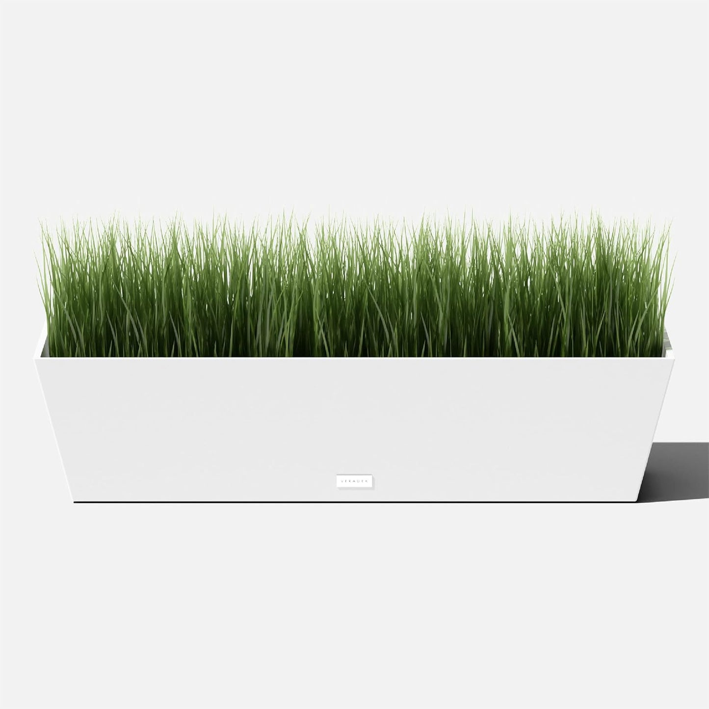 Veradek Pure Series Window Box Planter - Long Rectangular Planter for Indoor or Outdoor Windowsill/Balcony | Durable All-Weather Use with Drainage Holes | Modern Decor for Herbs, Small Plants, Flowers