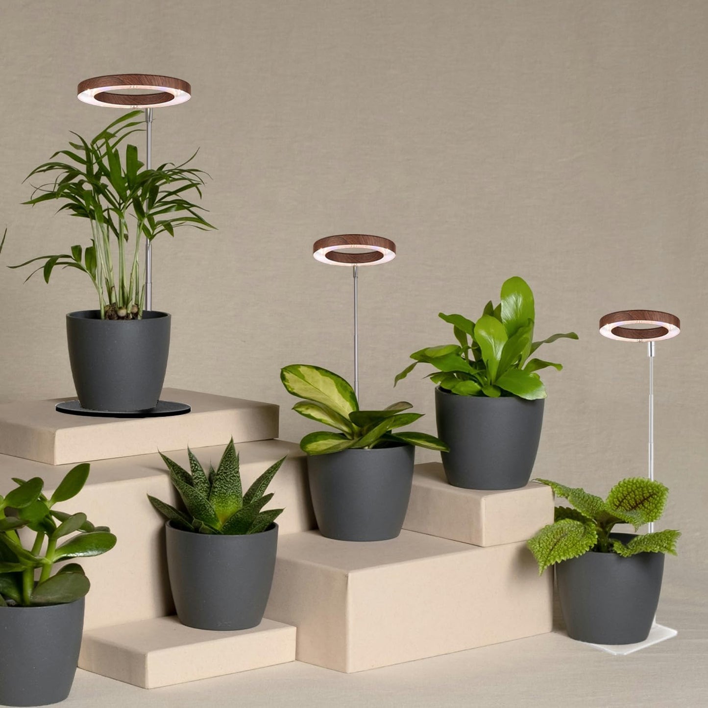 yadoker Plant Grow Light, LED Growing Light Full Spectrum for Indoor Plants,Height Adjustable, Automatic Timer, 5V Low Safe Voltage,Idea for Small Plants