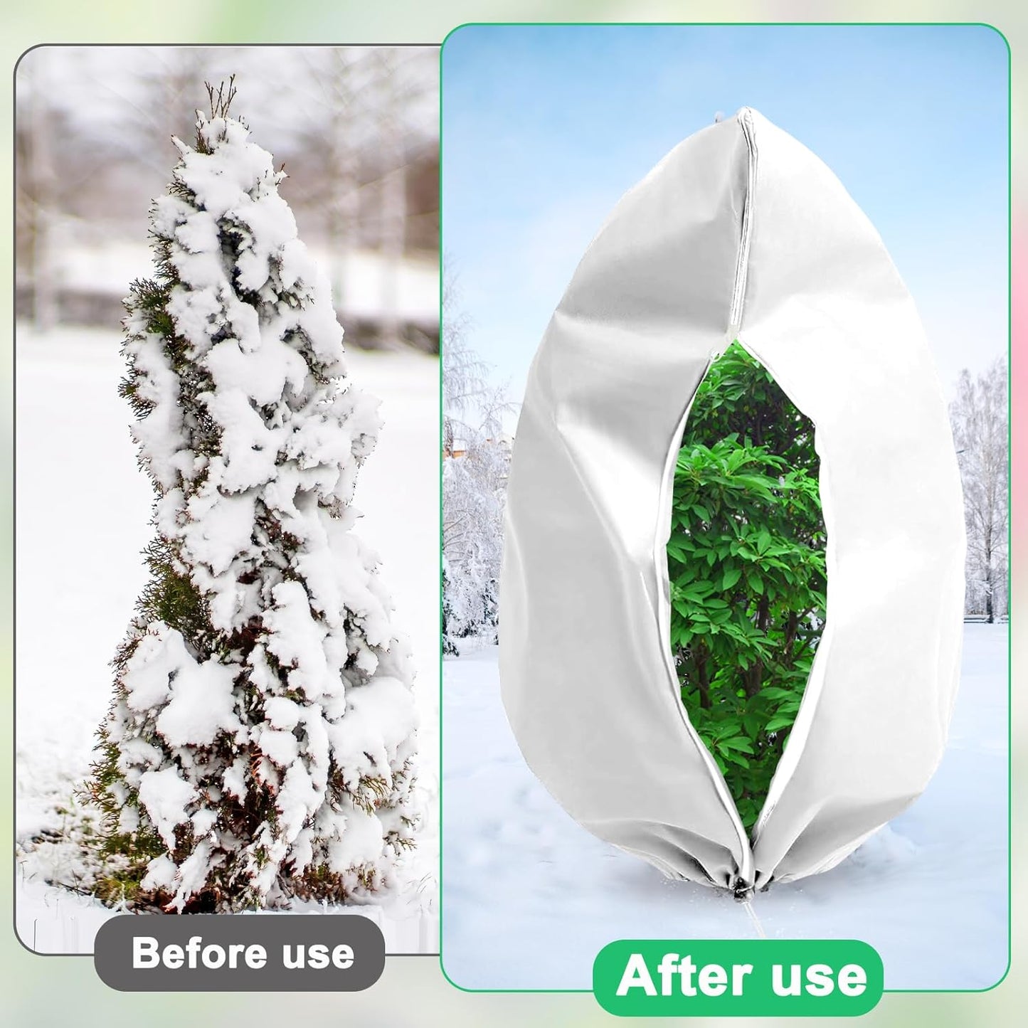 DQS Plant Covers Freeze Protection, 74.8" x90.5" Winter Frost Protection Blankets Frost Cloth,Suitable for Outdoor Winter Frost, Cold Weather, shrubs, Trees, Jackets, and coverings