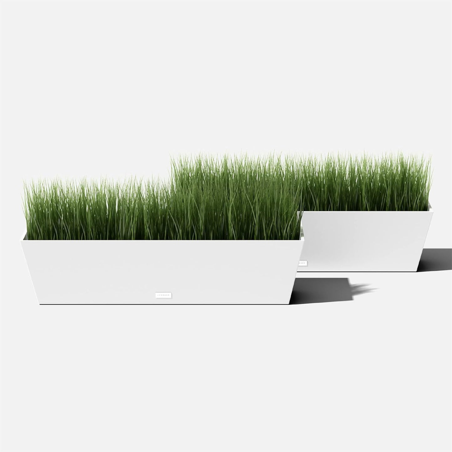 Veradek Pure Series Window Box Planter - Long Rectangular Planter for Indoor or Outdoor Windowsill/Balcony | Durable All-Weather Use with Drainage Holes | Modern Decor for Herbs, Small Plants, Flowers
