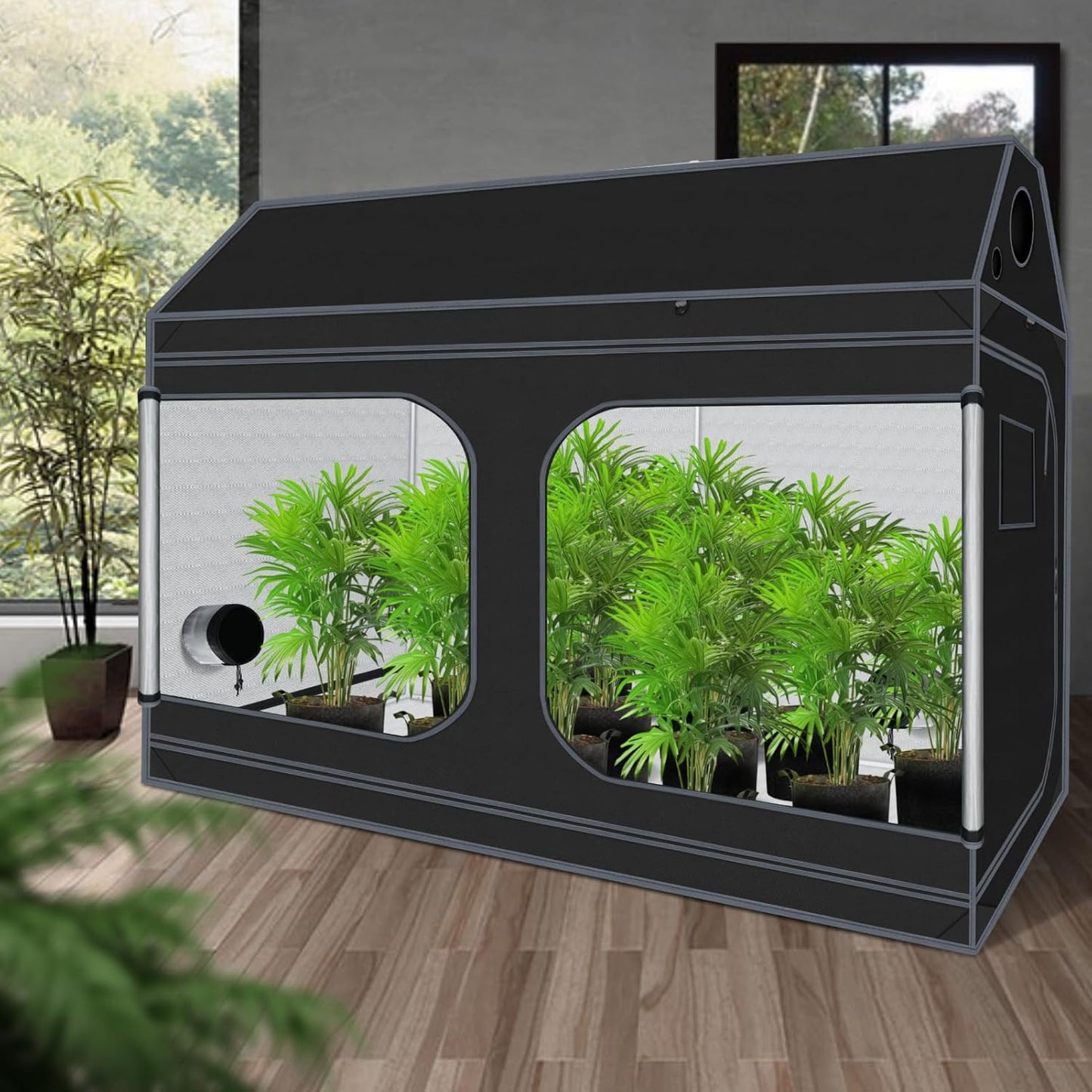 Grow Tent Plant Tent 98"x48"x72" Roof Cube Grow Tent for Hydroponics Indoor Plant Growing