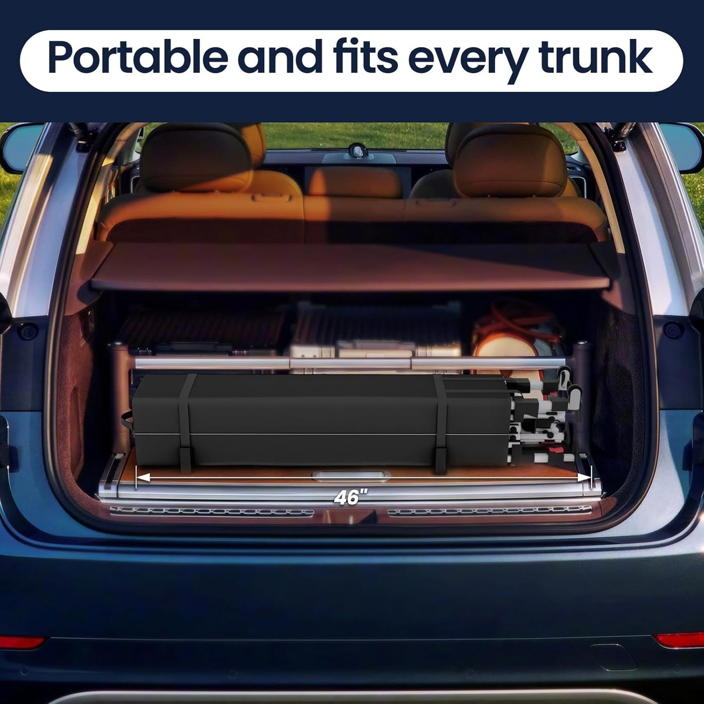 Shades 10x10 Pop Up Canopy with One Push Setup,Heavy Duty Beach Tent with Wheels for Easy Moving, Sun Shelter for Parties,Events, Outdoor Gazebo with 420D Coated Waterproof Blue Fabric