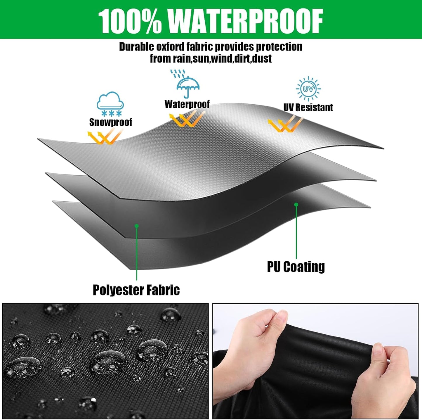 Outdoor Table Cover 42 Inch,Waterproof Patio Prep Table Covers, Outdoor Rectangle Bar Table Cover for Outdoor Furniture - 42 x 22 x 35 Inch