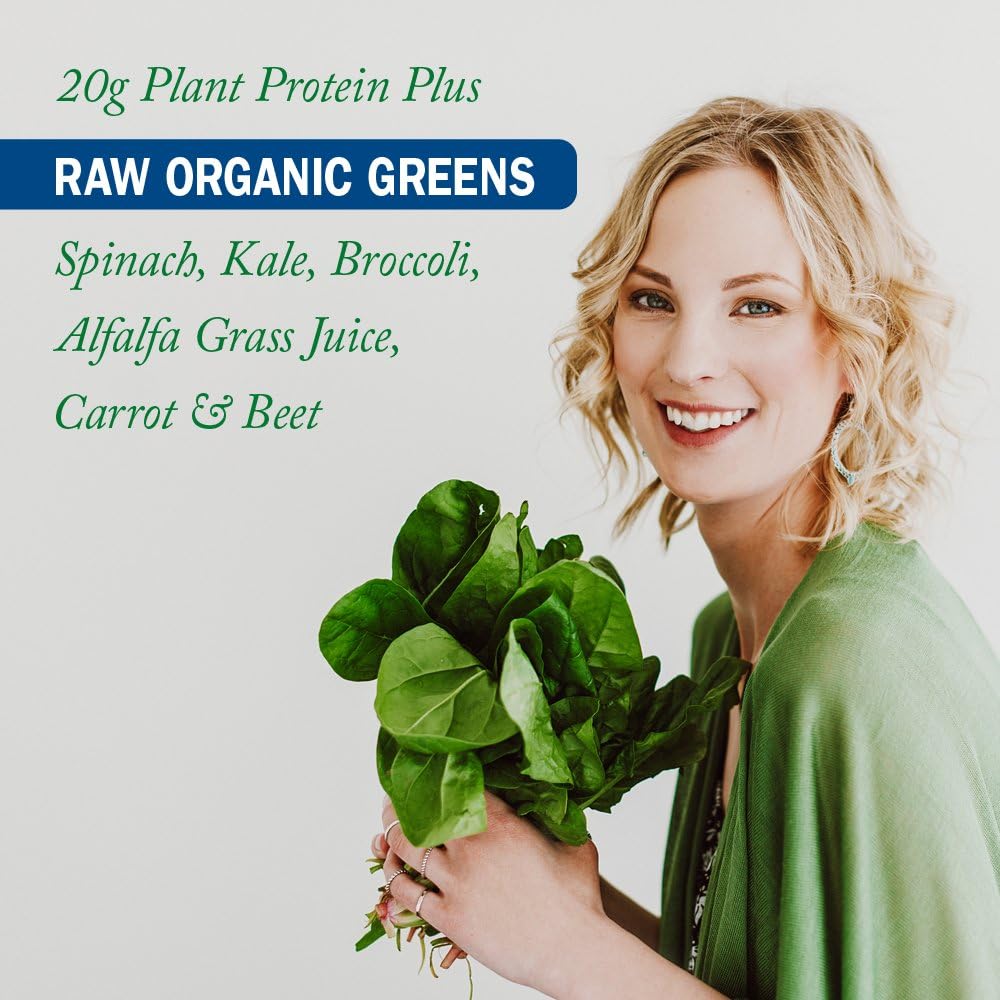 Garden of Life Raw Organic Protein & Greens Vanilla - Vegan Protein Powder for Women and Men, Plant and Pea Proteins, Greens & Probiotics, Gluten Free Low Carb Shake Made Without Dairy 20 Servings