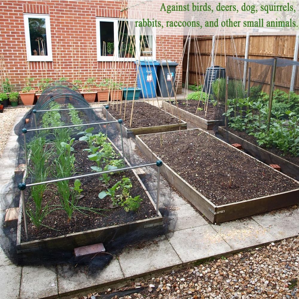 Bird Netting for Chicken Coop 15x15Ft, 1/2" Mesh, Strong Woven Poultry Netting Roof Cover for Chicken Run, Heavy Duty Bird Net for Fruit Trees, Blueberry, Vegetables, Garden Protection