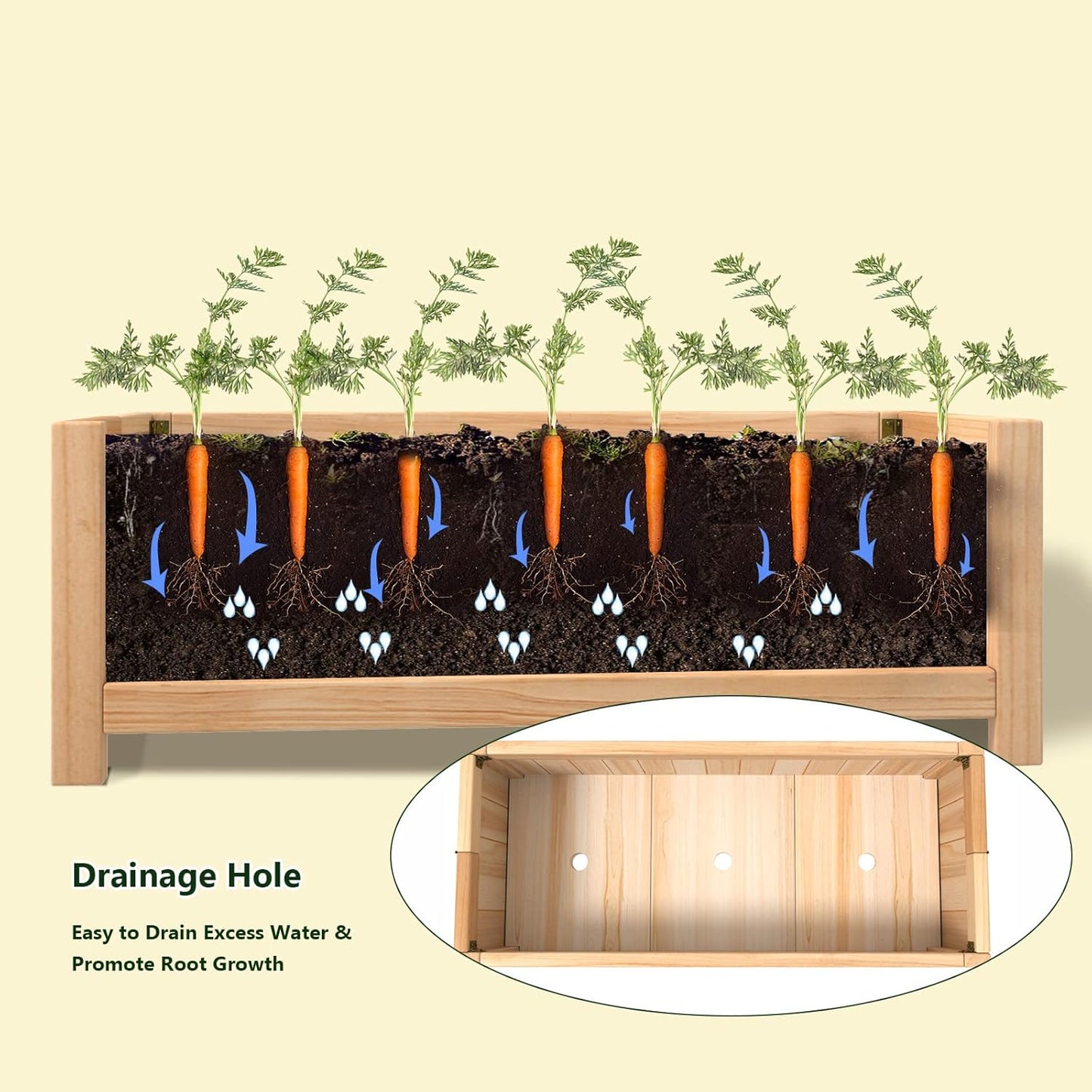 Giantex Raised Garden Bed Folding Flower Planter Vegetable Folding Planting Box for Patio Lawn Garden Backyard Elevated Outdoor Wood Planter Boxes, 27.5" Lx12 Wx10 H