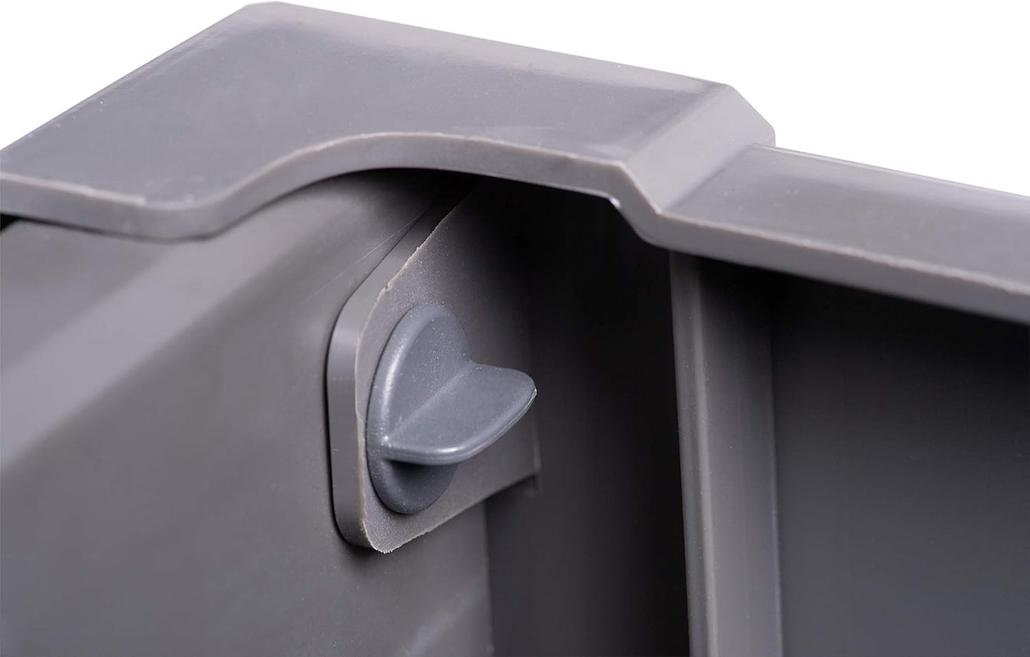 NuVue Products 26021 Outdoor Elevated Garden Bed for Growing Edible Plants and Flowers, BPA-Free Woodgrain Panel Elevated Planter Box, 35.5” L x 15” W x 32” H, Dark Gray