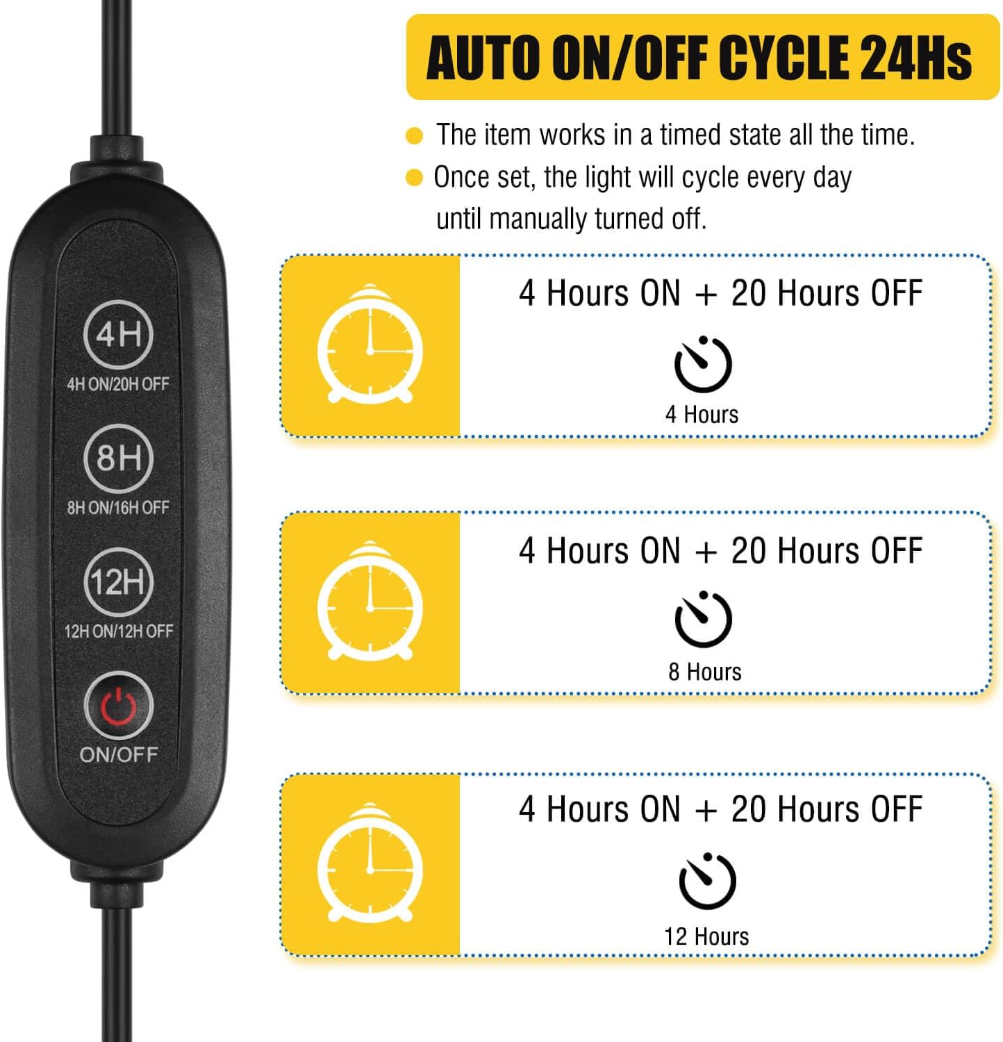 Grow Lights for Indoor Plants 10 Heads 500 LEDs, Full Spectrum Grow Light for Indoor Growing with Tripod Stand, Auto On/Off Timing 4/8/12H, Plant Grow Lights Indoor (Full Spectrum)