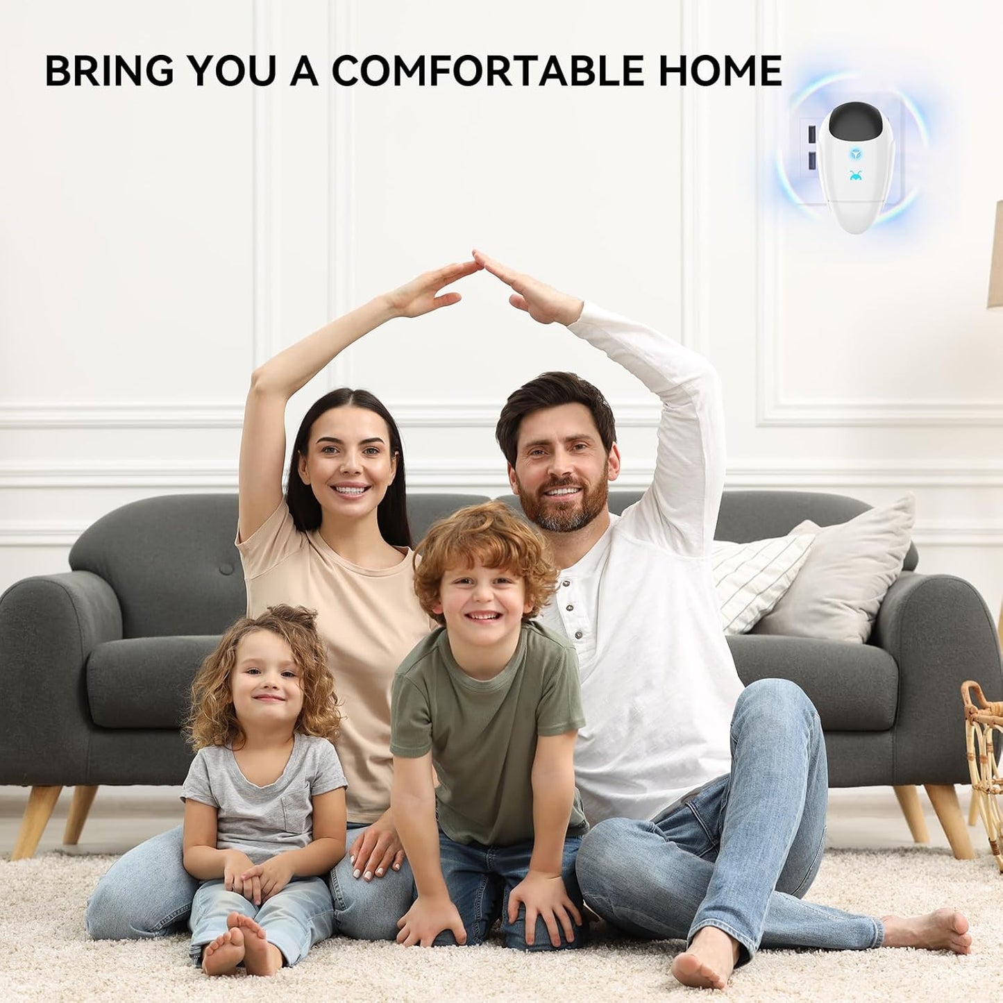 2025 Upgraded Ultrasonic Repeller & Insect Indoor Repeller, Ultrasonic Plug in Repellent for Roach, Rodent, Mouse, Bugs, Mosquito, Mice, Spider, Ant, Electronic Pest Deterrent, 4 Packs