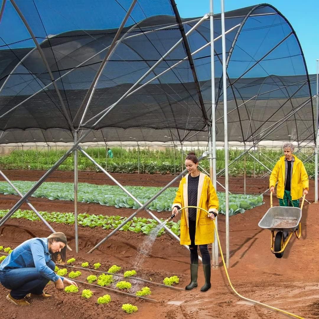 QLOFEI Shade Cloth for Patio, 40-50% Sunblock Mesh Tarp Shade Cloth with Grommets, Anti-UV Shade Neting Cover for Garden Kennel Chicken Coop Pergola Greenhouse Plants Cover, 4x10 FT