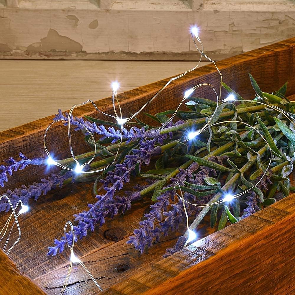 2 Pack Solar Powered Fairy String Lights Outdoor Waterproof 8 Modes Twinkle Christmas Decorations Lights, Each 33ft-100LED, 40ft-120LED, 66ft-200LED, 80ft-240LED, (White, 33)