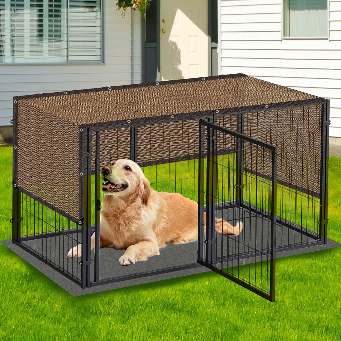 80% Shade Cloth, Durable Mesh Tarp with Grommets, Garden Sunblock Shade Cloth Shading Antifreezing for Plants Cover, Greenhouse, Barns Kennel, Patio, Tomatoes