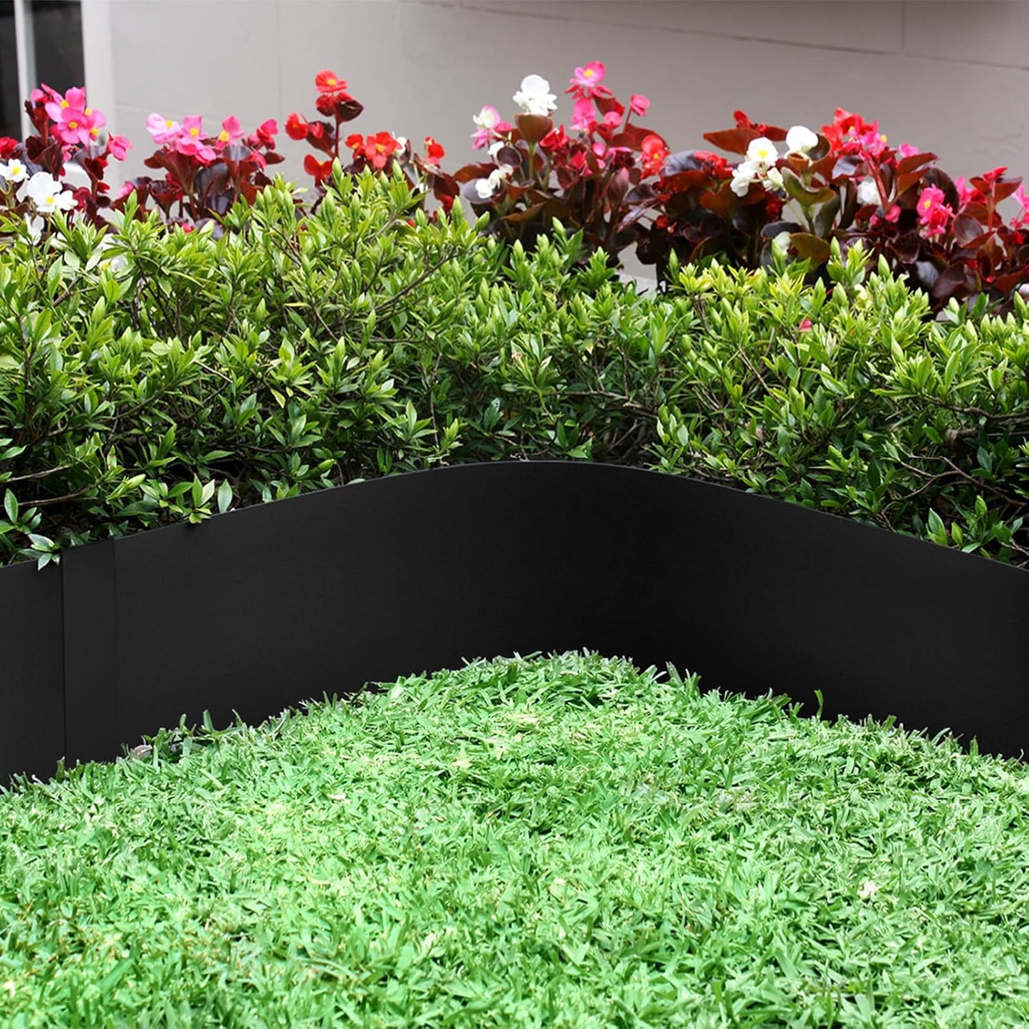 40" LX10 H Metal Landscape Edging, Heavy Duty Galvanized Steel Garden Edging,6 Pack Steel Landscape Edging with 7 Clips for Lawn, Flower Bed, Yard (Black)