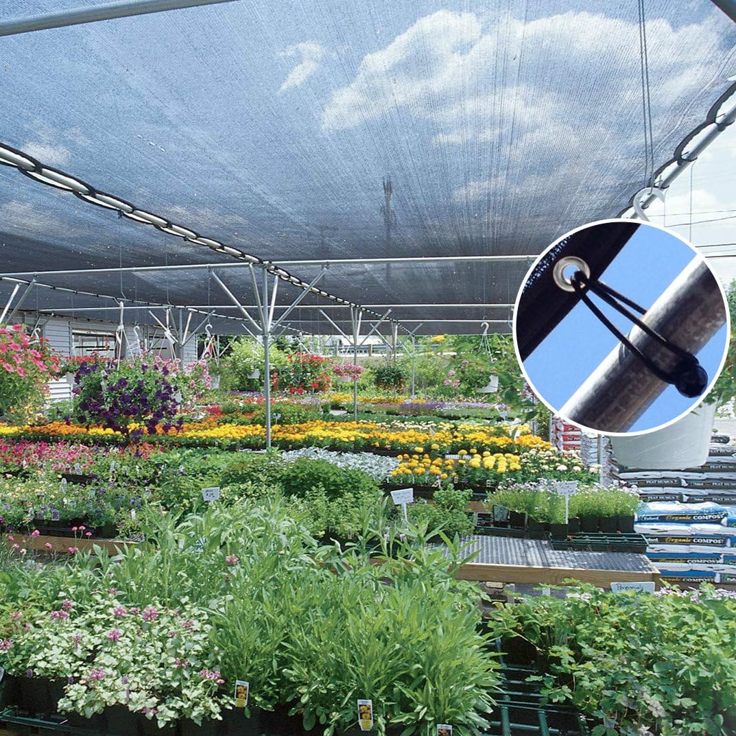 Agfabric 50% Sunblock 6.5’ X 20’ Shade Cloth with Grommets for Garden Patio, Black