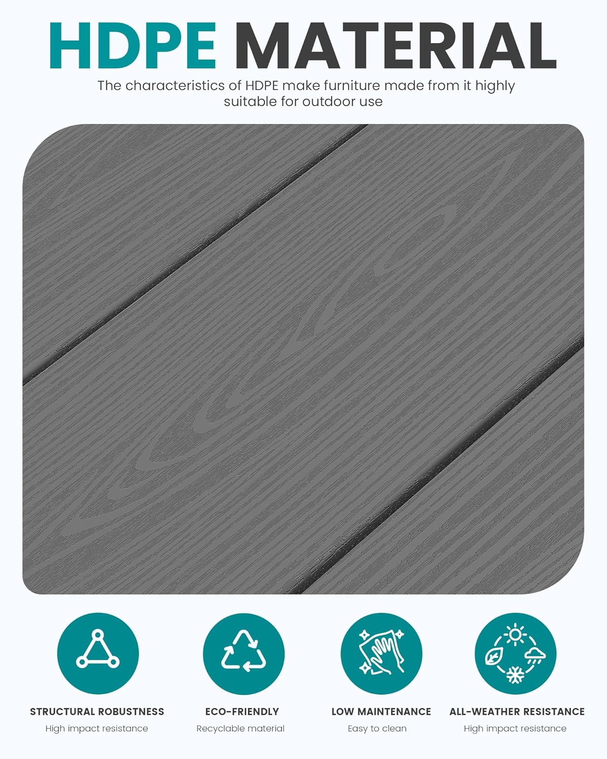 SERWALL Outdoor Loveseat, Grey Frame and Khaki Cushion