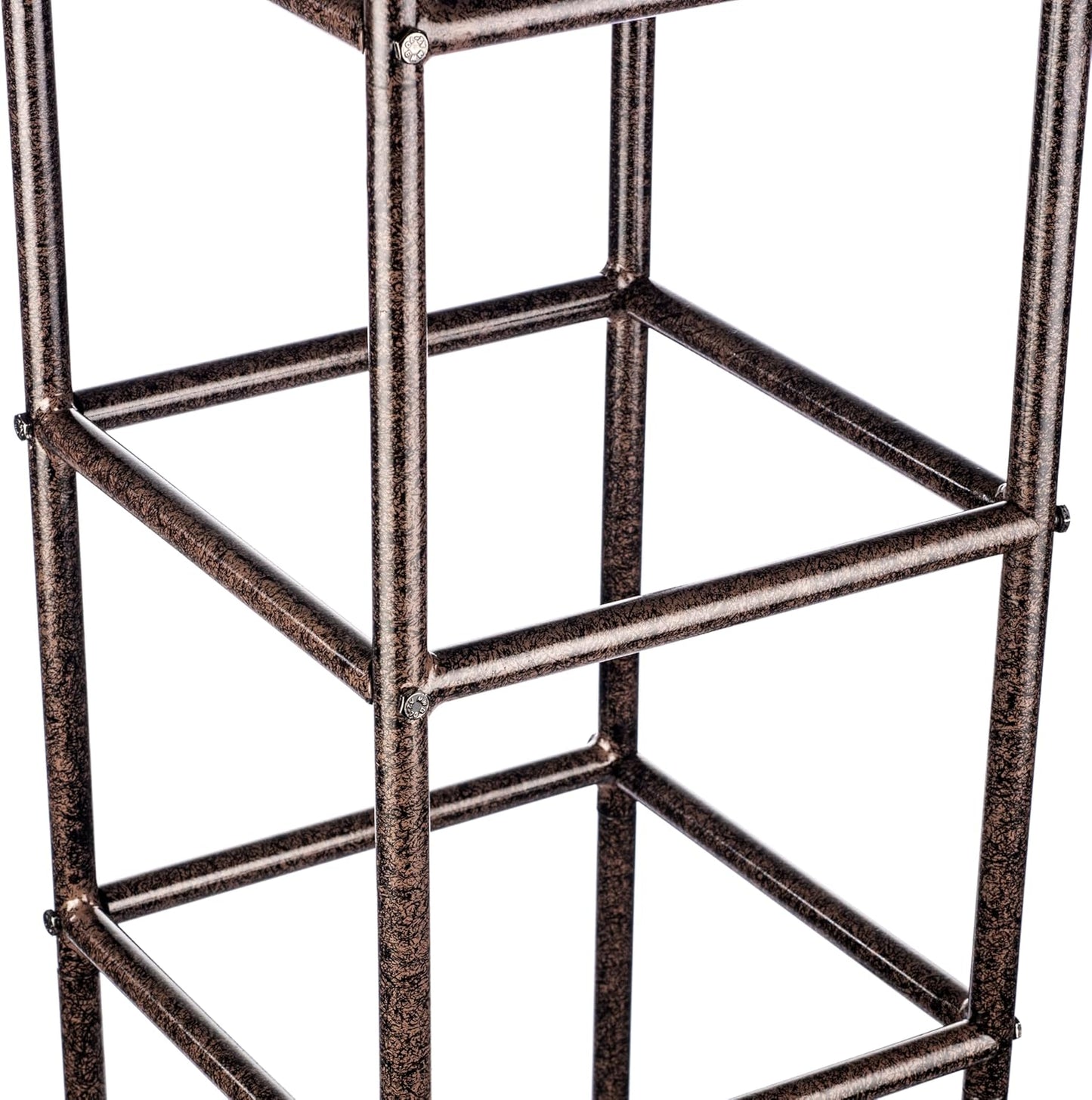 H Potter Trellis Obelisk Tall Metal Garden Decor Vertical Yard Art for Roses Climbing Plants Weather Resistant Wrought Iron Ornamental (Charcoal Brown, 6 Foot)