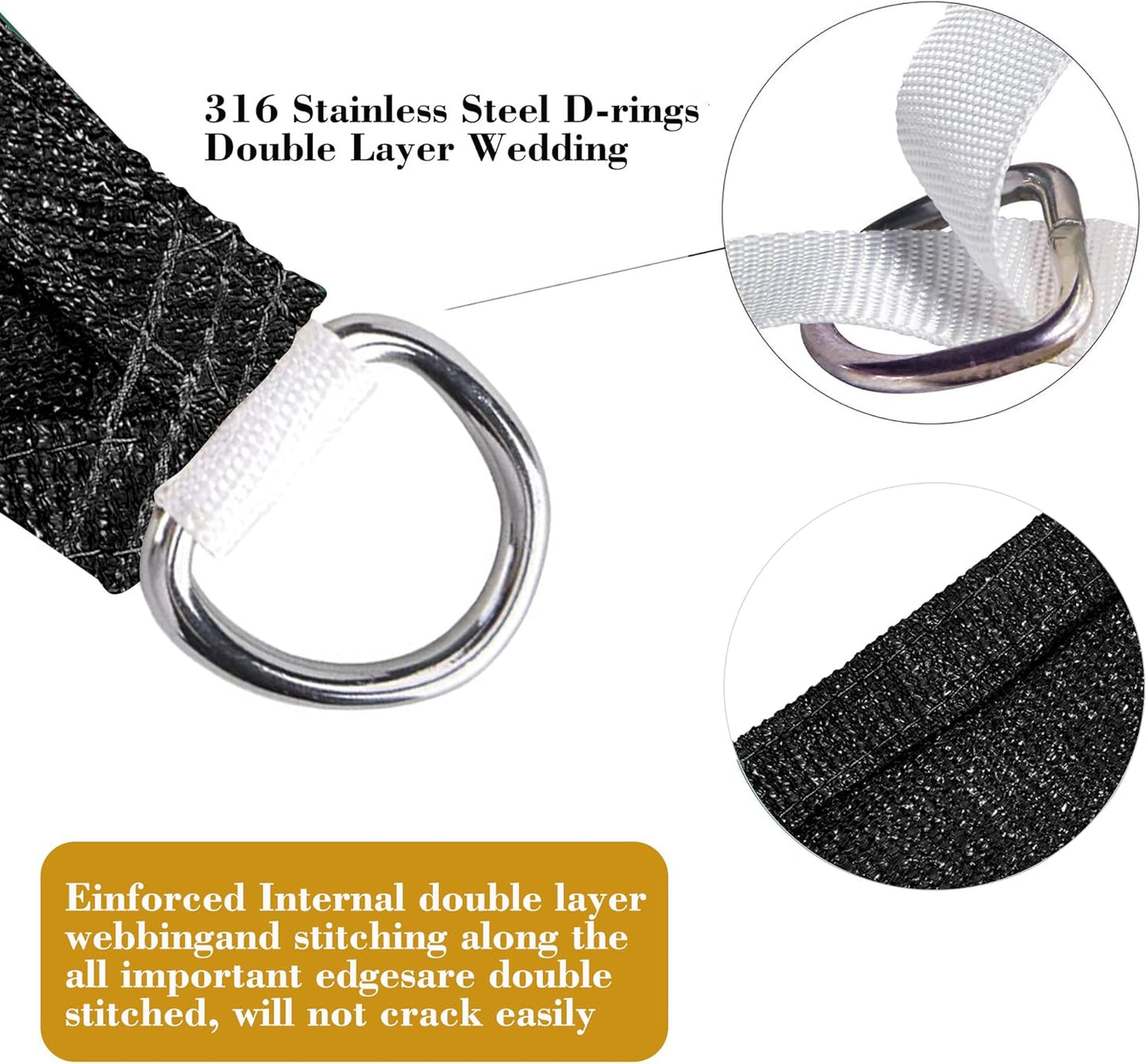 5' x 10' Black Rectangle Sun Shade Sail SSP1212 Canopy Durable Fabric UV Block Awning,We Make Custom Orders