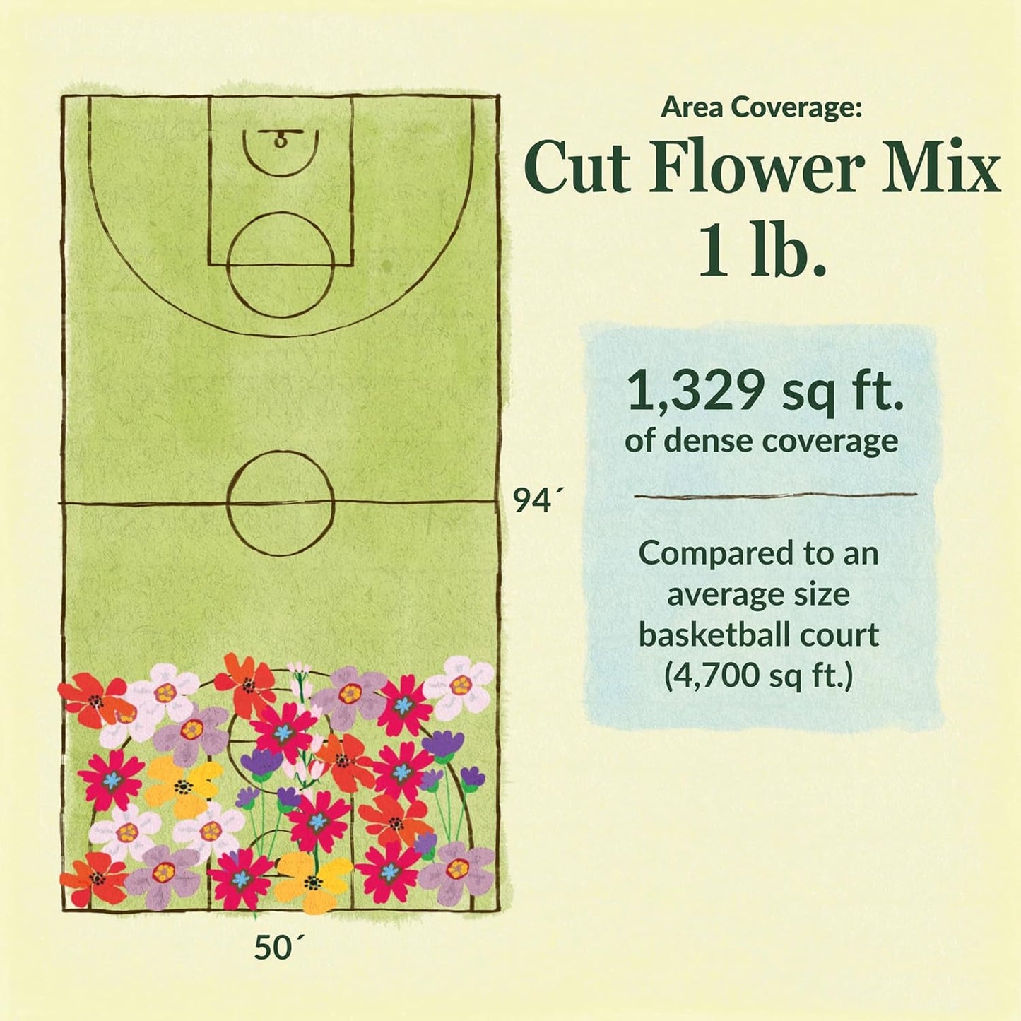 Ferry-Morse Cut Flower Mix Bulk Wildflower Seeds, 1lb