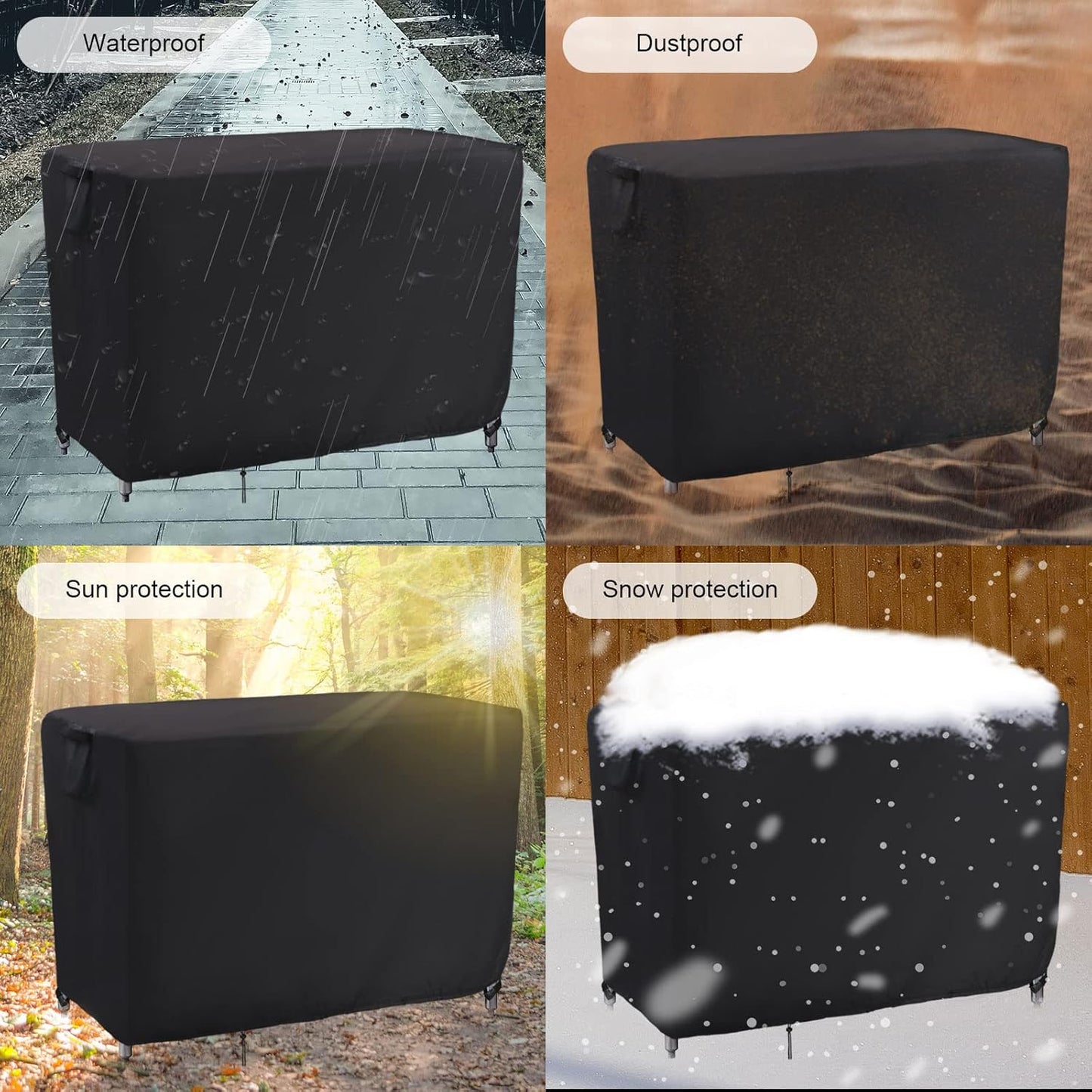 Kingling Outdoor Table Cover 42 Inch, Waterproof Prep Table Covers Bar Table Protection Cover for Patio Table/Furniture - 42''L x 22''W x 35''H