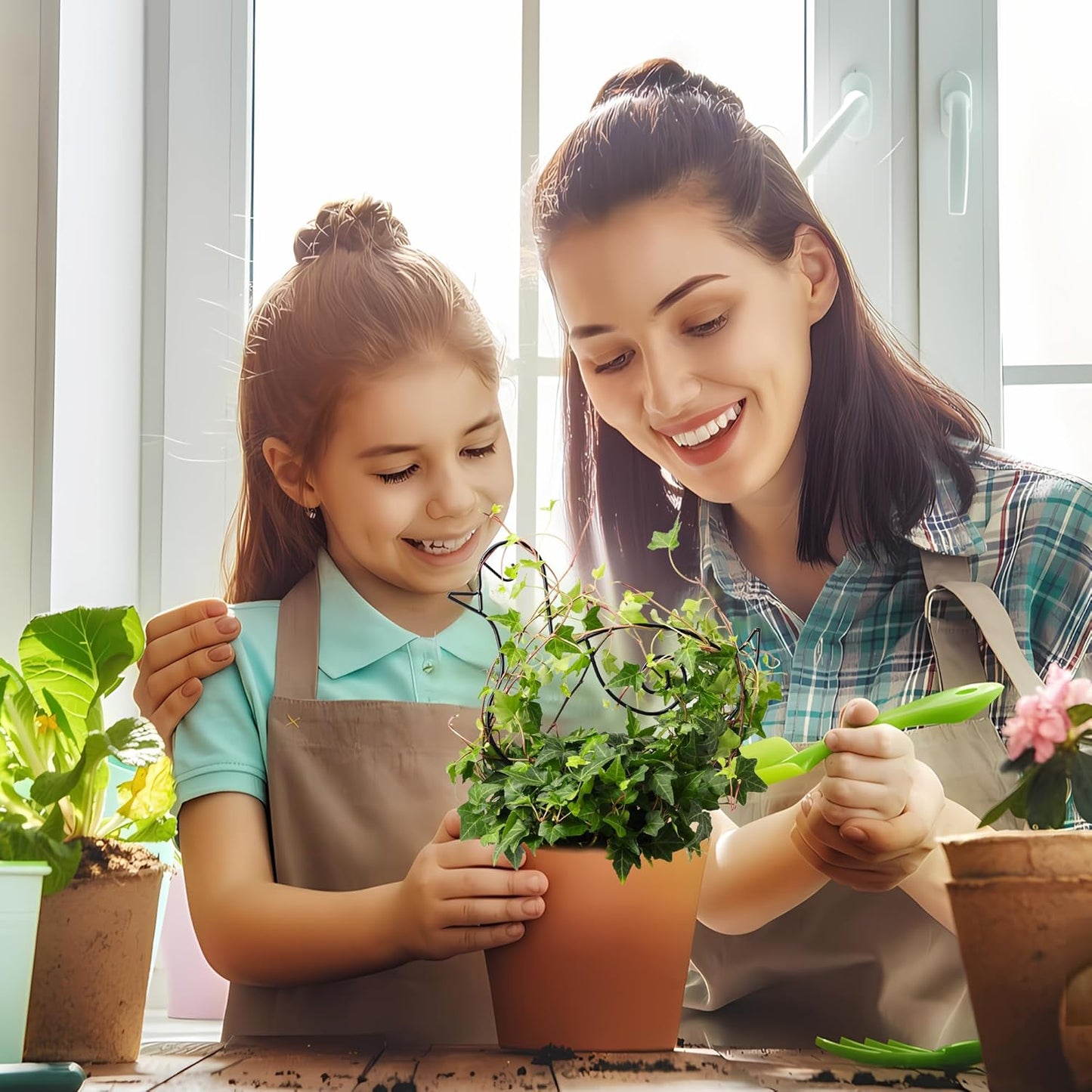 2 Pack Plant Trellis Indoor, 10.8" W x 13" H Small Trellis for Potted Plants, Decorative Trellis for Climbing Plants Indoor, Ideal for Vines on Tabletops, Balconies, Gardens and Lawns, Duck-Shaped