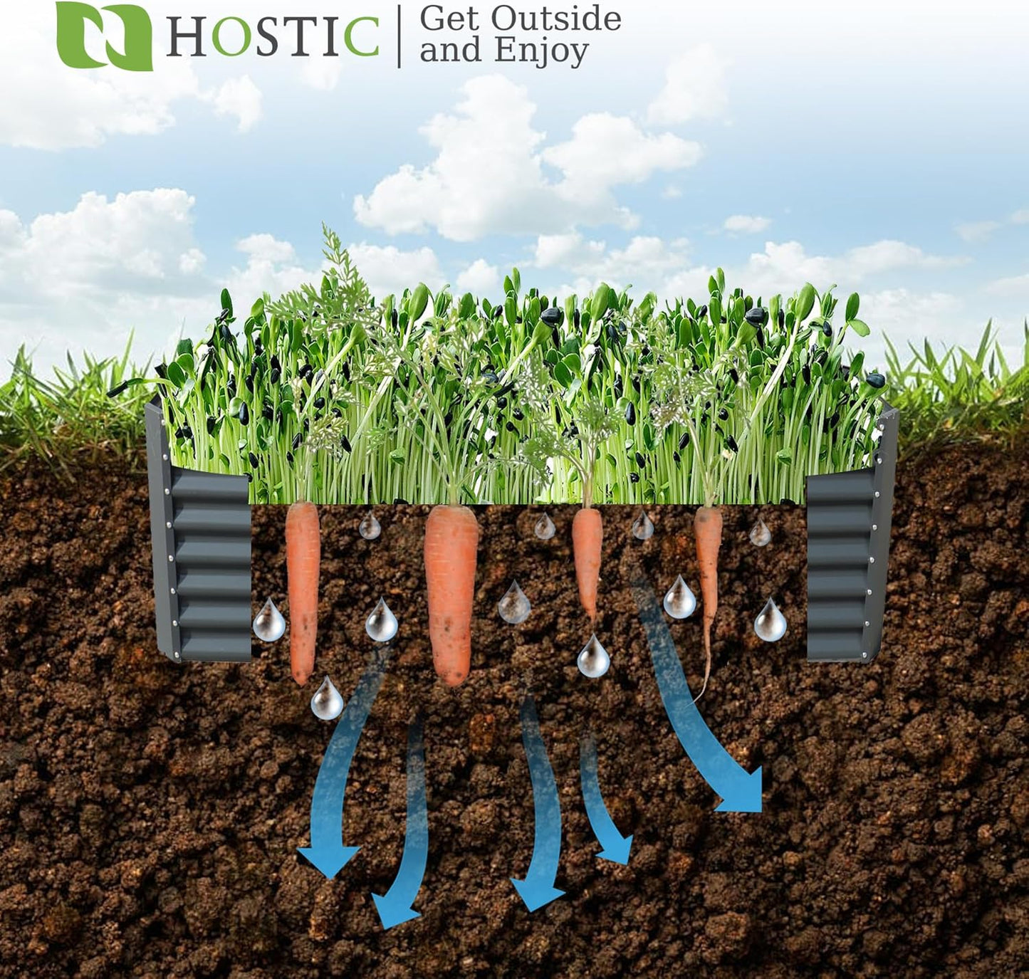 8x4x2FT Galvanized Planter Raised Garden Boxes Outdoor Large Metal Gardens Beds for Vegetables Flowers Herbs Succulents 478 Gallon Capacity