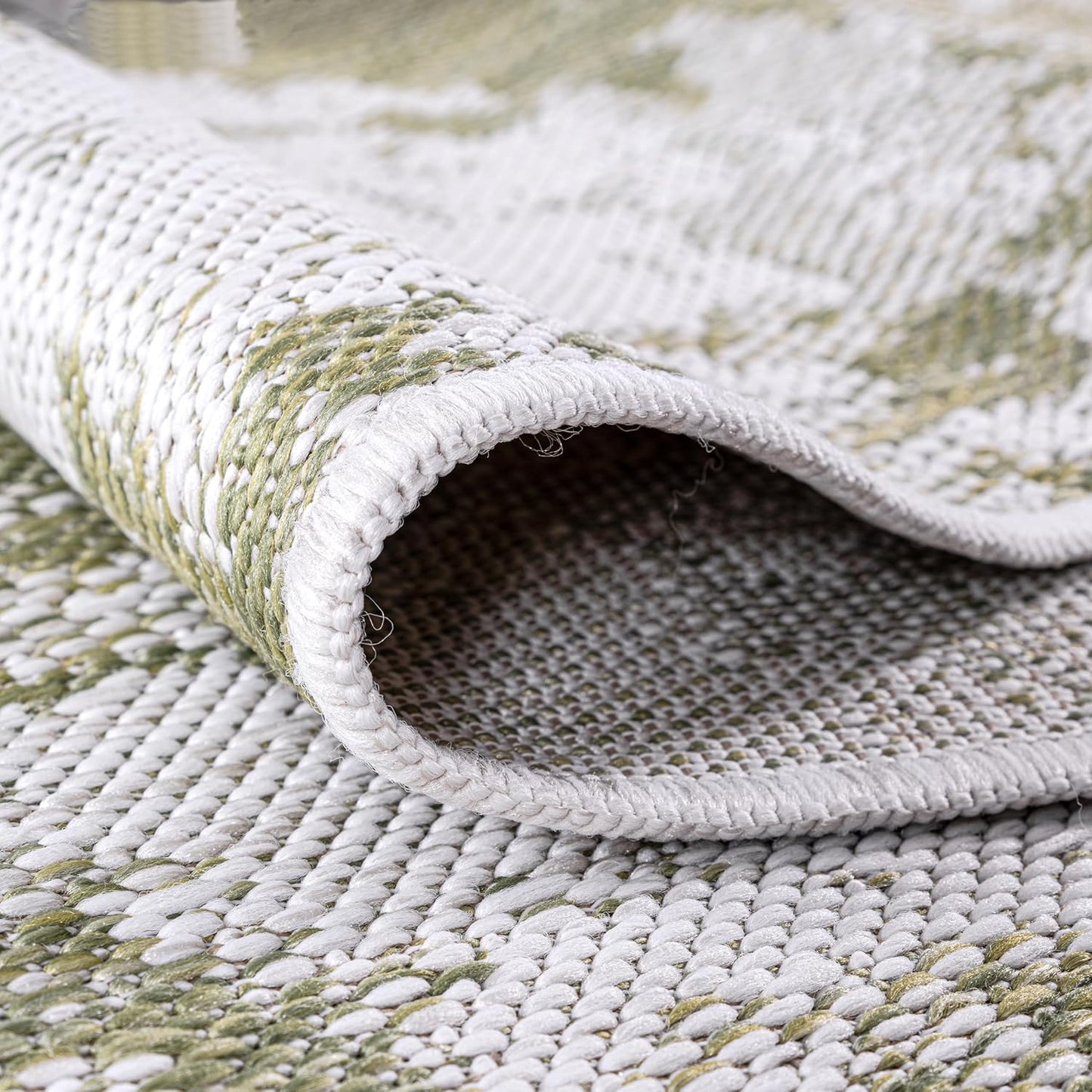 Keen Home Design Terrace Outdoor Round Rug - 8ft Round Washable Indoor/Outdoor Rug for Patio, Kitchen, Balcony, Beach, Garden, Deck and Porch, Size: 7'7" Round