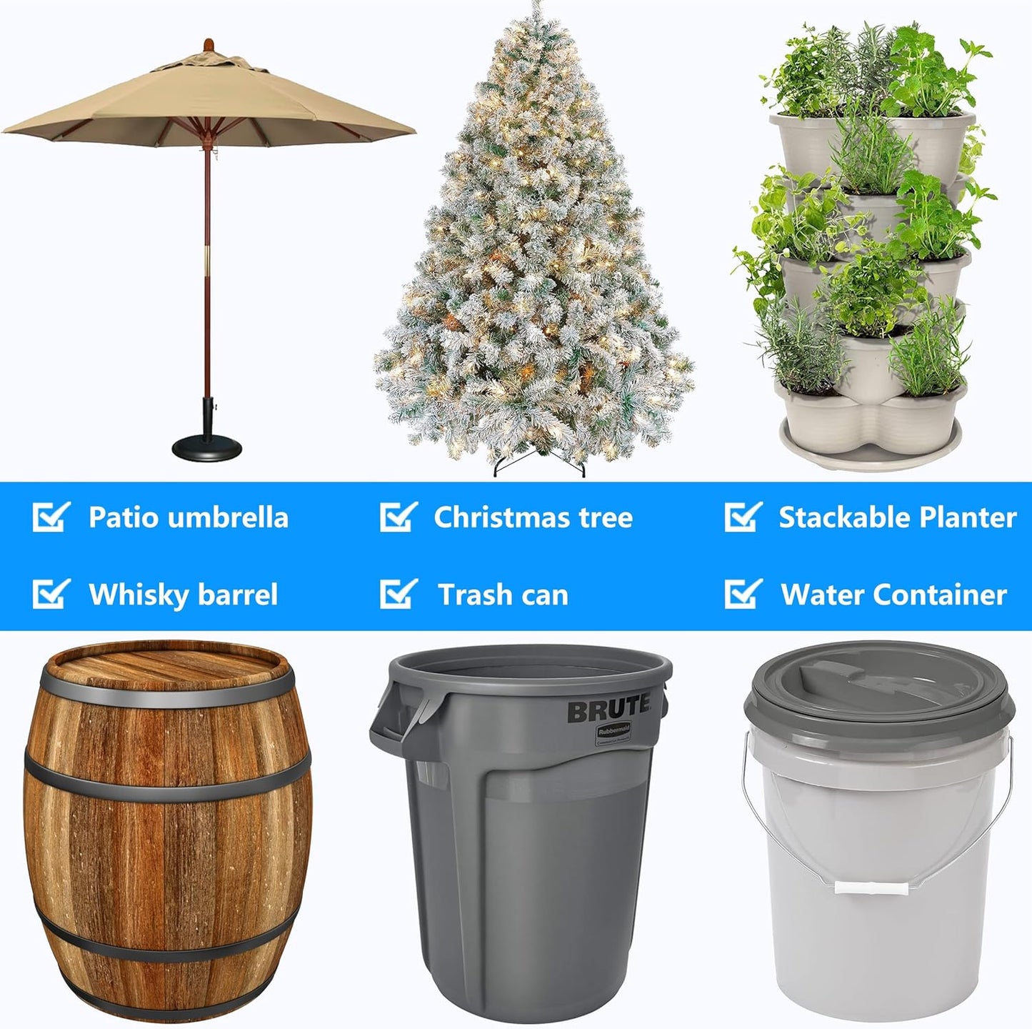 CASIMR Plant Stand with Wheels, Adjustable 15-20" Heavy Duty Plant Caddy with Casters, Indoor Outdoor Large Potted Planter Cart Dolly, Rolling Plant Stand for Flower Pot, 440lb Capacity