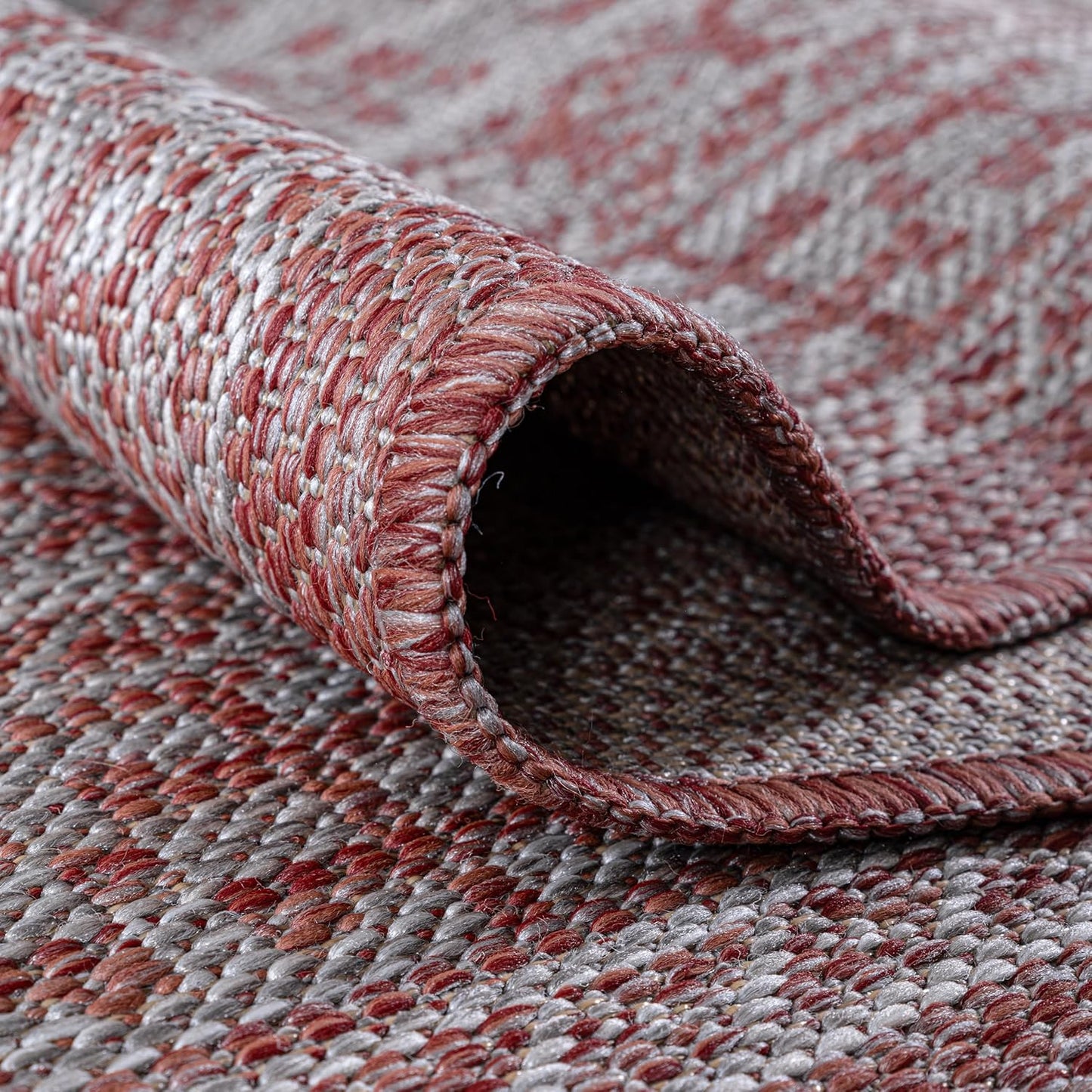 Keen Home Design Terrace Outdoor Round Rug - 5ft Round Washable Indoor/Outdoor Rug for Patio, Kitchen, Balcony, Beach, Garden, Deck and Porch, Size: 5'3" Round