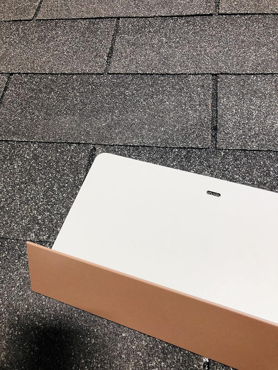 EAGLE 1- Shingle Roof Rain Diverter 40 Inches Long- 26 Gauge Material- Easy to Install- Includes Stainless Steel Nails (3, Brown)