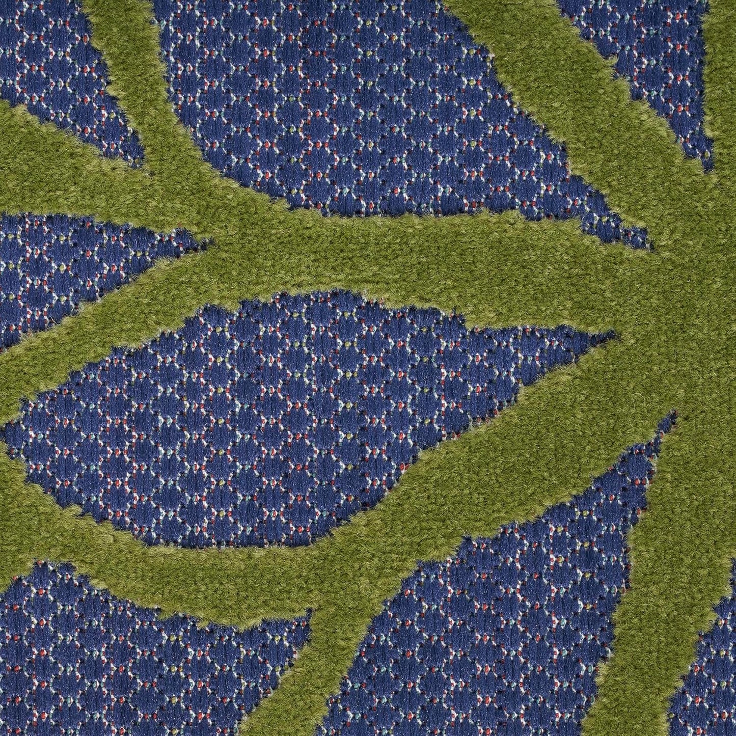 Nourison Home Aloha Indoor-Outdoor Navy Multicolor 2'8" x 4' Area Rug, Easy Cleaning, Non Shedding, Bed Room, Living Room, Dining Room, Backyard, Deck, Patio (3x4)