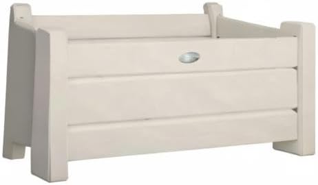 Esschert Design Rectangular Planters, White, Set of 2