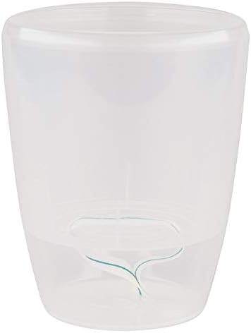 Santino 4.9 Inch ORCHIDEA Self Watering Pots for Orchids in Transparent - Decorative Wicking Planter with w/Great Aerification, Drainage and Water Level Indicator