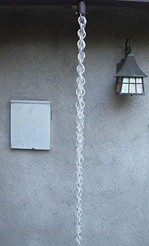 Nutshell Stores Double Loops Rain Chain - Aluminum - 11 Feet