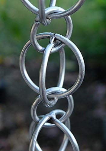 Nutshell Stores Double Loops Rain Chain - Stainless Steel - 9 Feet