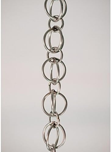 Nutshell Stores Double Loops Rain Chain - Stainless Steel - 9 Feet