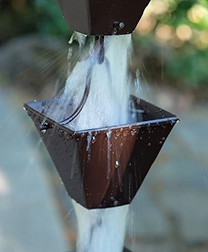 Nutshell Stores Medium Square Cups Rain Chain - Bronze - 11 Feet