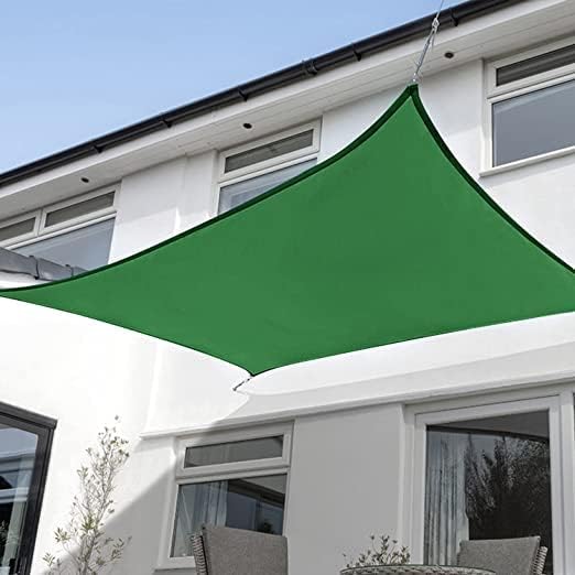KANAGAWA 23'X24' Dark Green Custom Size Sun Shade Sail Rectangle UV Block Canopy Cover for Patio Backyard Lawn Garden Outdoor (Customized Available)