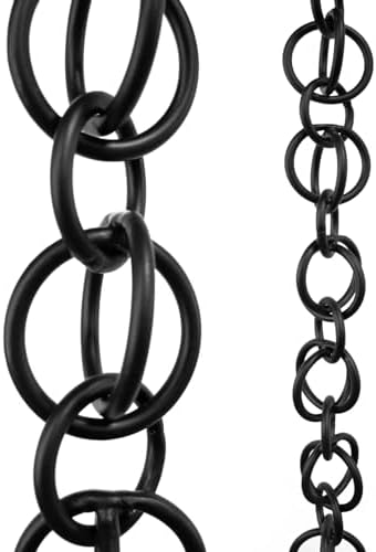Nutshell Stores Double Loops Rain Chain - Black - 16 Feet