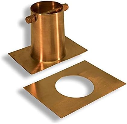 Nautical Cups Copper Rain Chain with Installation Kit - 9 Foot