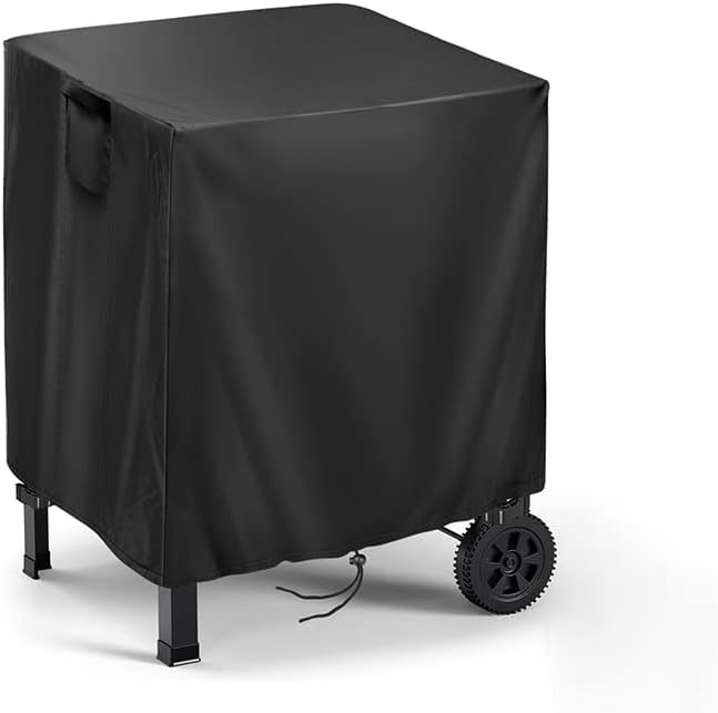 Outdoor Prep Table Cover for Inkmin Double-Shelf Movable Dining Cart Table, Patio Bar Cart Cover, Waterproof Outdoor Grill Cart Covers Pizza Oven Covers - 27 x 22 x 30 Inch