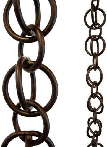 Nutshell Stores Double Loops Rain Chain - Bronze - 9 Feet