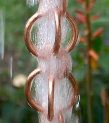 Nutshell Stores Double Loops Rain Chain - Copper - 17 Feet