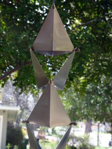 Nutshell Stores Origami Rain Chain - Stainless Steel - 12 Feet